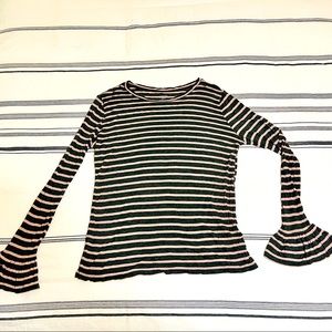 Bell sleeve 14th & Union Modal Striped T Shirt